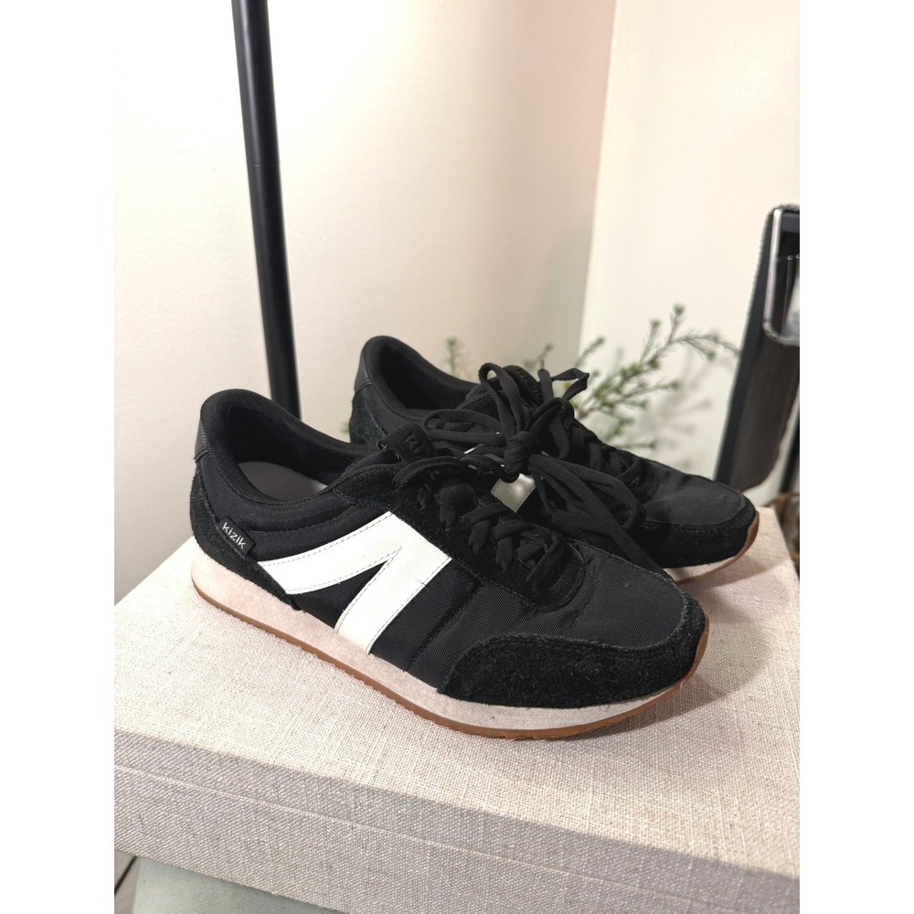 Kizik Milan Hands-Free step in sneaker black suede 9 wmns comfort day wear shoe